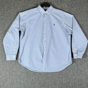 Ralph Lauren Men's XL Classic Fit Long Sleeve Blue Plaid Button Down Shirt